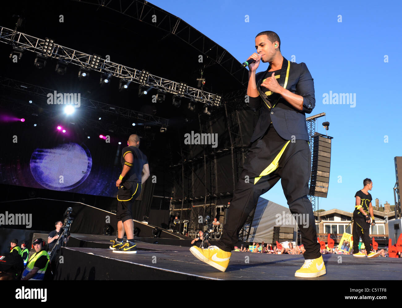 JLS concert at ingleston royal highland showground Edinburgh. Stock Photo
