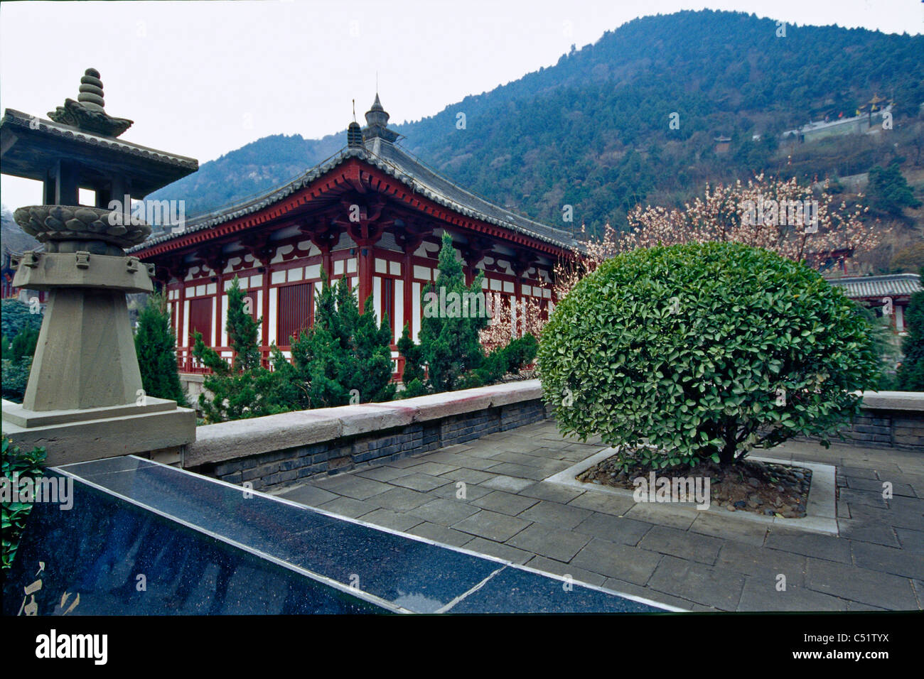 Pavilions in Huaqing Hot Spring , Shaanxi, China Stock Photo