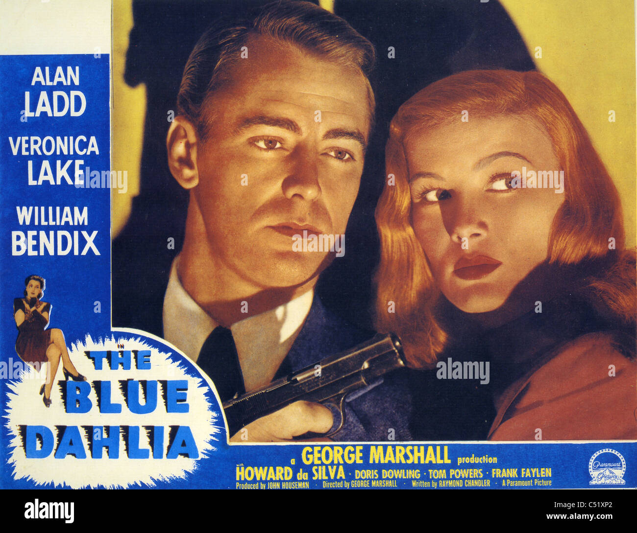 THE BLUE DAHLIA 1946 Paramount film with Alan Ladd, Veronica Lake and William Bendix screenplay by Raymond Chandler Stock Photo
