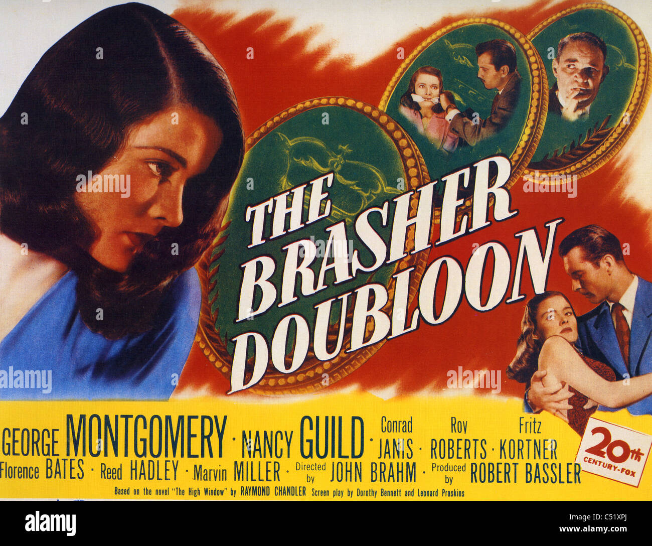 THE BRASHER DOUBLOON 1947 TCF film with George Montgomery and Nancy Guild based on book by Raymond Chandler Stock Photo