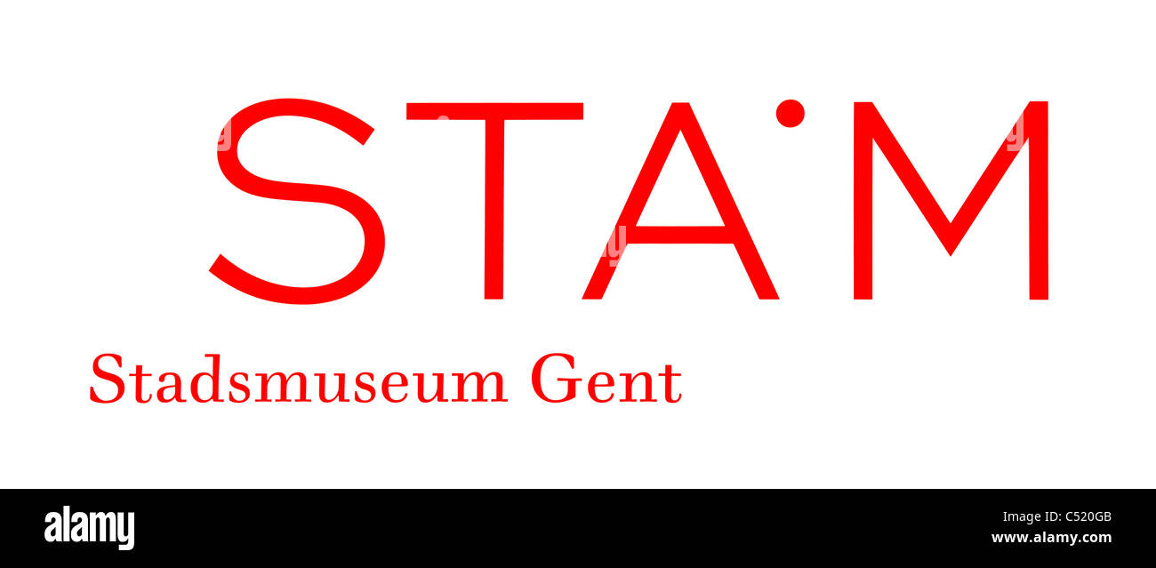 Logo of STAM, the Ghent city museum, Belgium Stock Photo