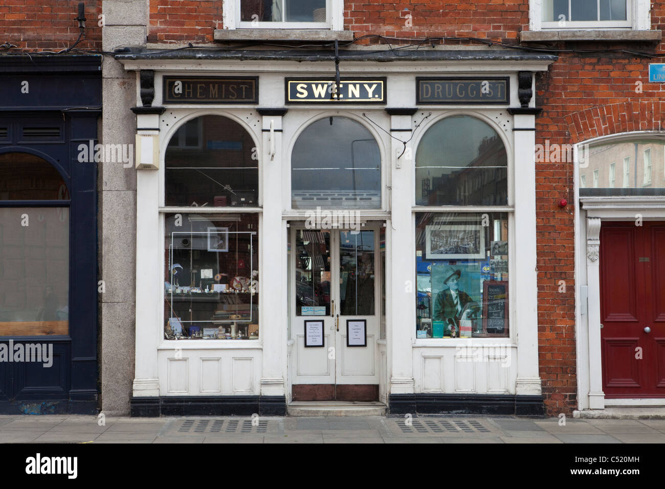 Sweny's Chemist Shop (1847), Where Leopold Bloom bought his soap in 'Ulysses' - and now a Museum, Westland Row, Dublin City, Ireland Stock Photo