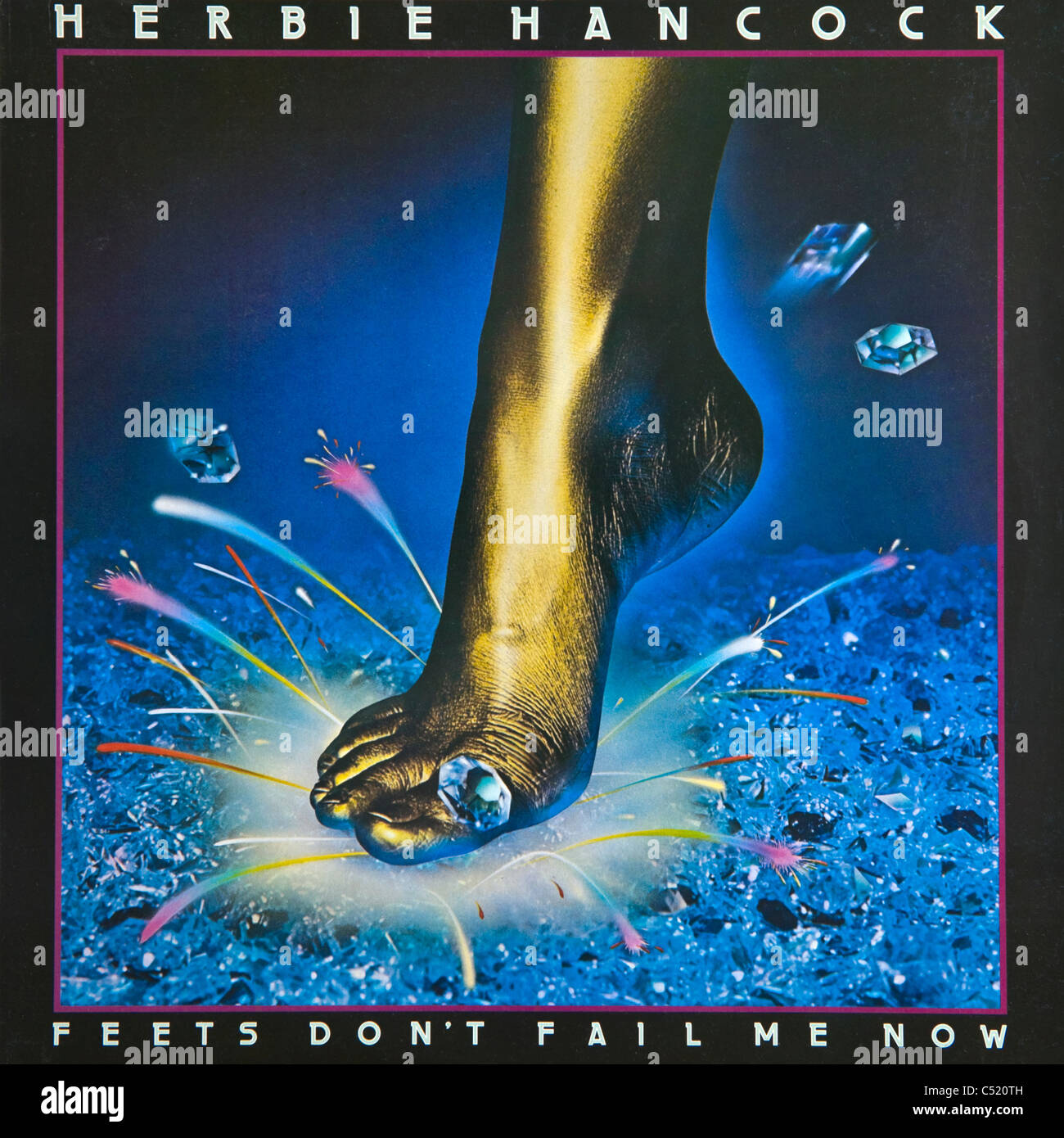 Cover of vinyl album Feets Don't Fail Me Now by Herbie Hancock released 1979 on CBS Records Stock Photo