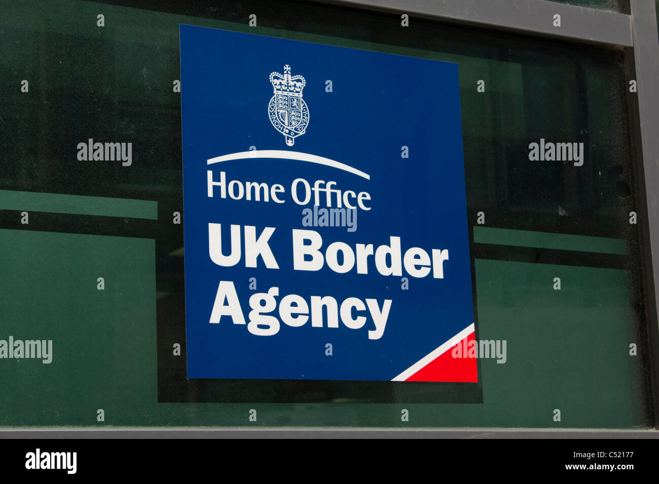 The logo of the Home Office UK Border Agency, Liverpool, England Stock Photo