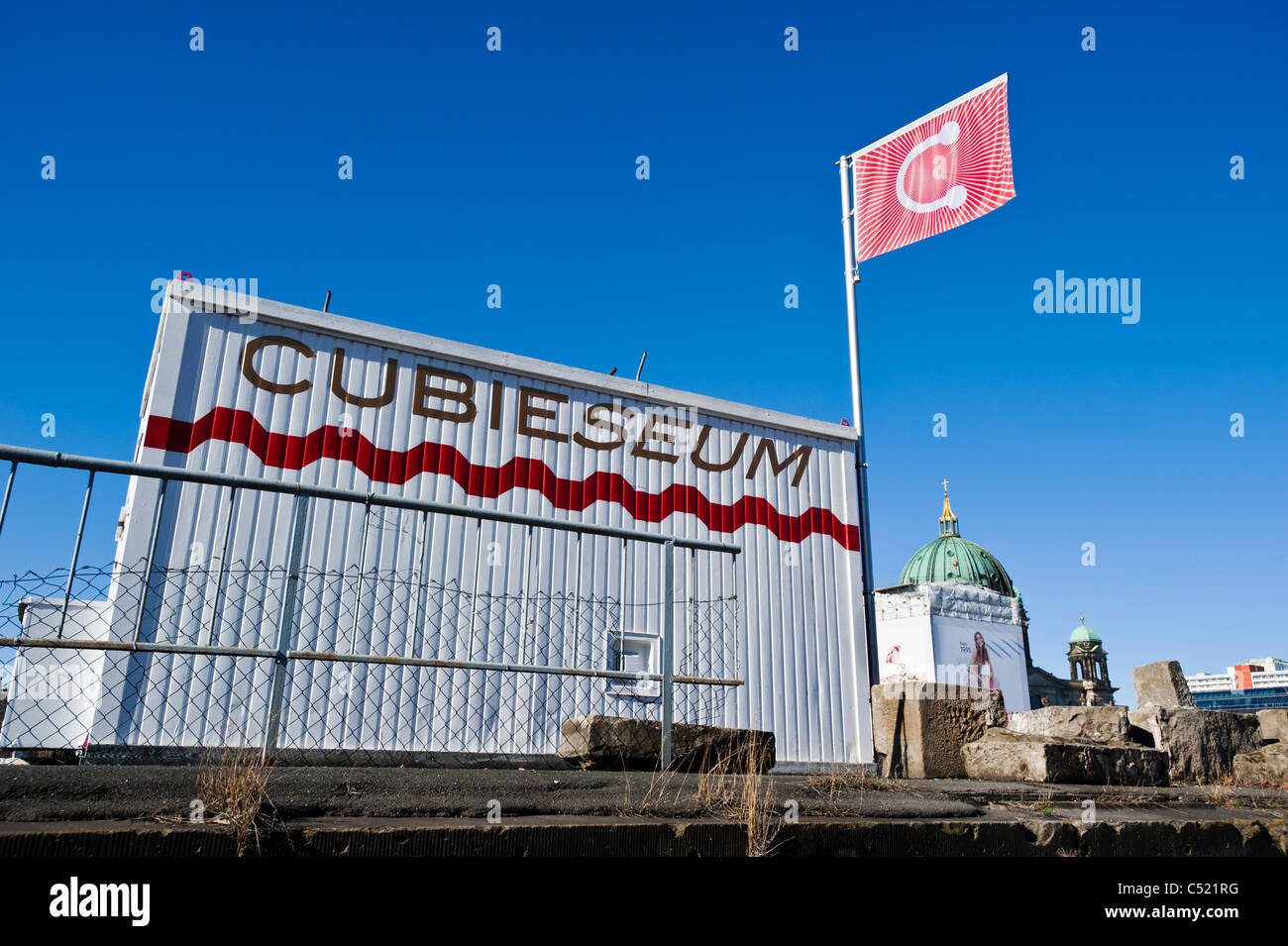 Cubieseum, an art container on Schlossplatz square, Berlin, Germany, Europe Stock Photo
