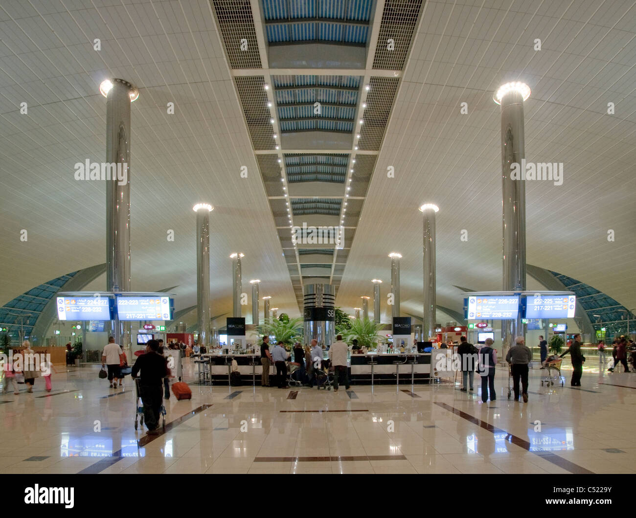 Dubai International Airport, New Terminal 3, exclusively for Emirates Airlines, Dubai, United Arab Emirates, Middle East Stock Photo