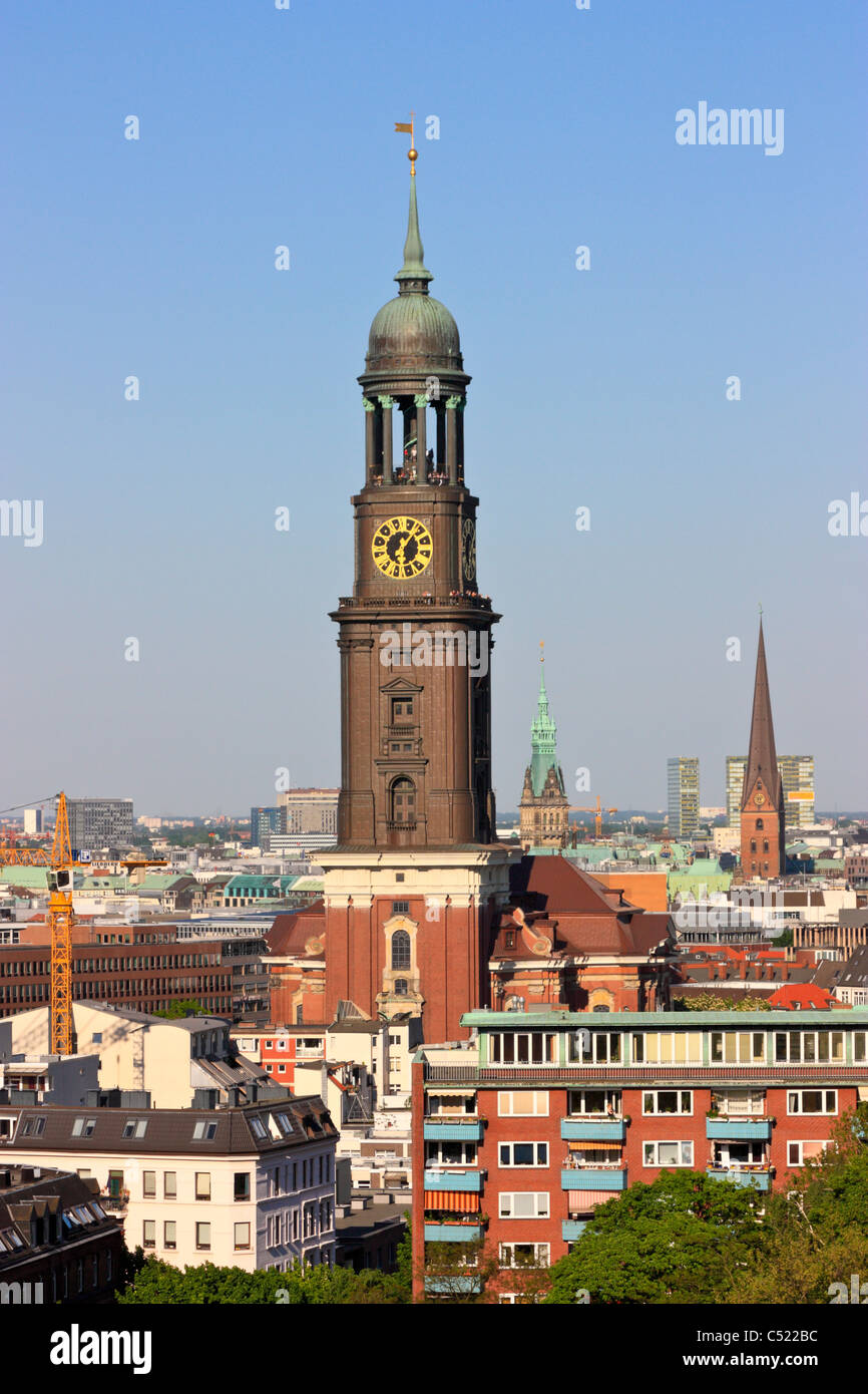 Hamburg church aerial hi-res stock photography and images - Alamy