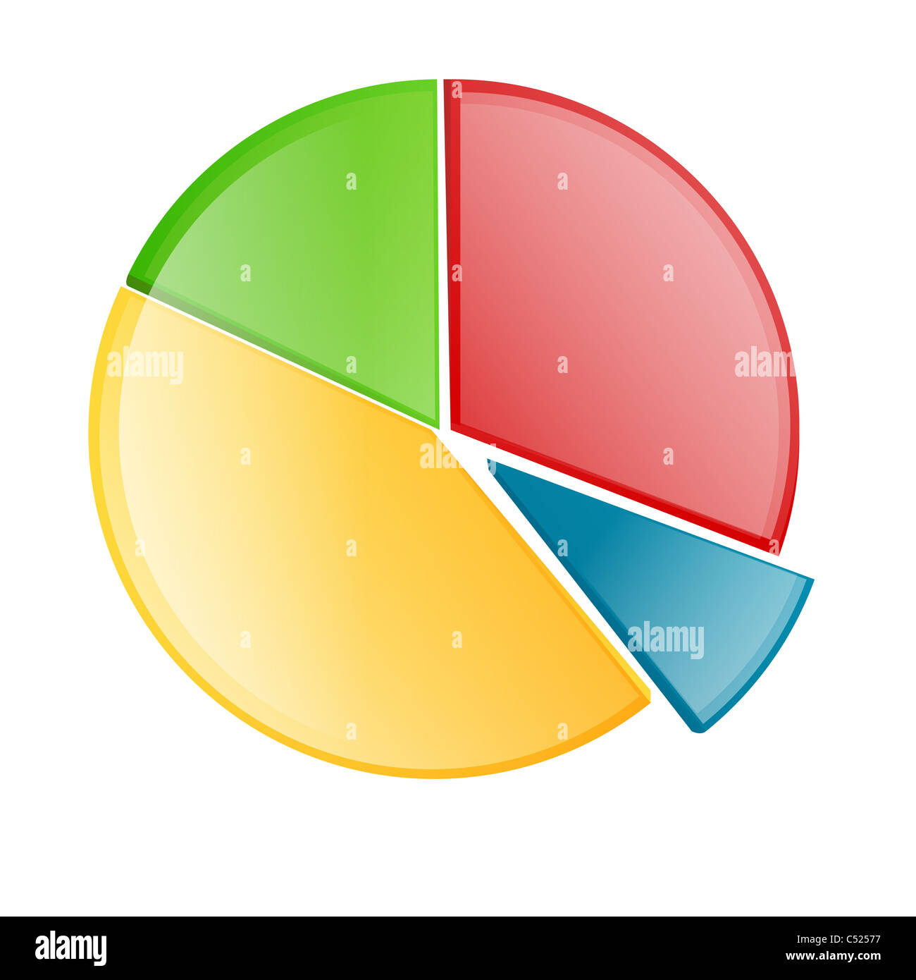 illustration of vector pie chart on an isolated background Stock Photo ...