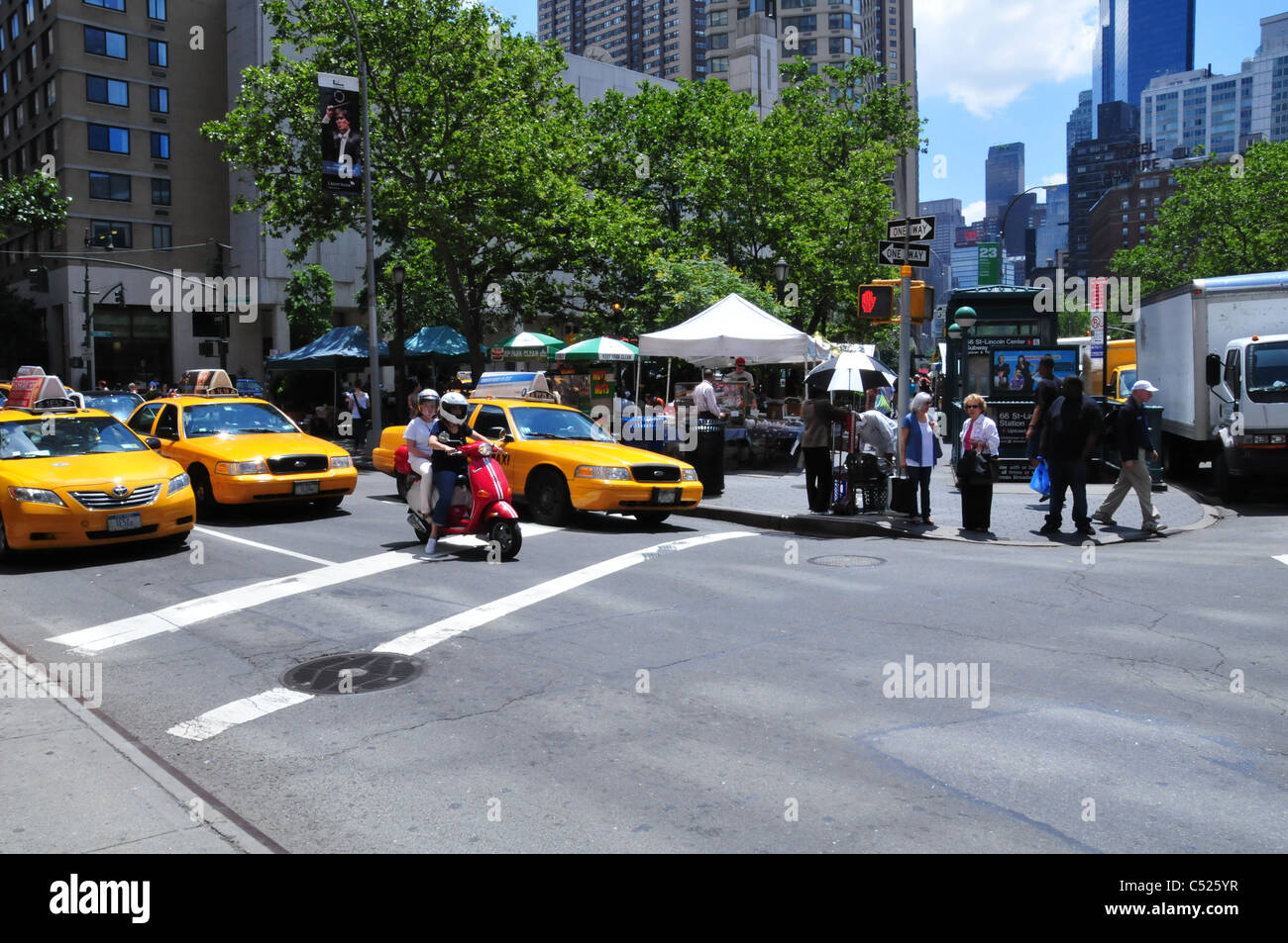 New York Taxi's Manhattan Stock Photo