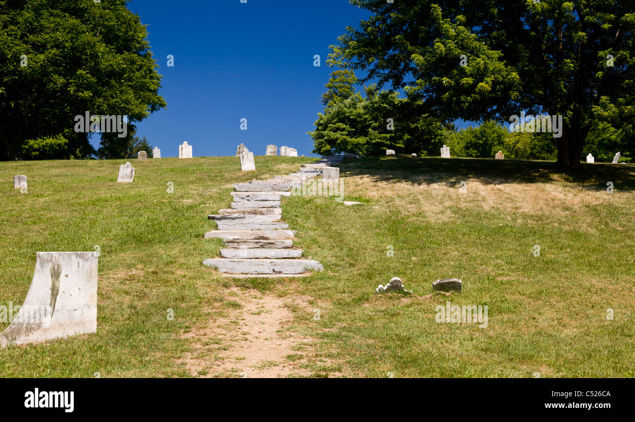 National Park Service owns and operates the historic Civil War town of Harpers Ferry with its old cemetery Stock Photo