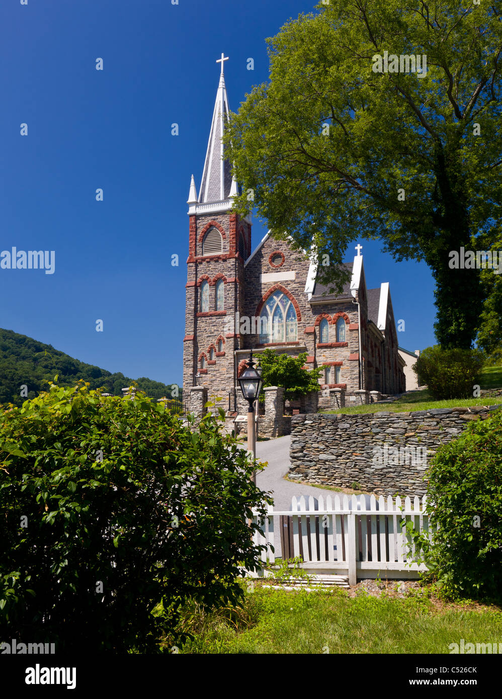 National Park Service owns and operates the historic Civil War town of Harpers Ferry Stock Photo
