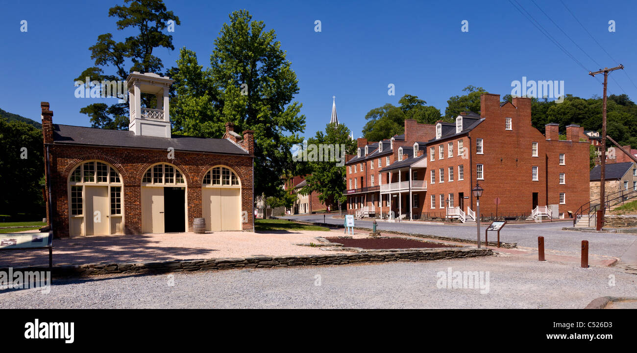 National Park Service owns and operates the historic Civil War town of Harpers Ferry Stock Photo