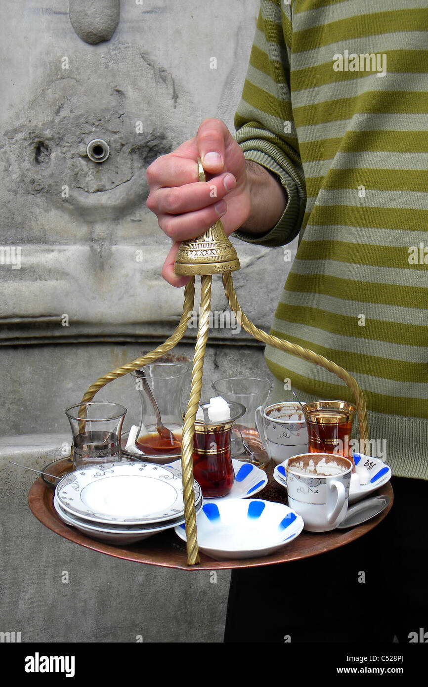 tea seller, Istanbul, Turkey Stock Photo Alamy