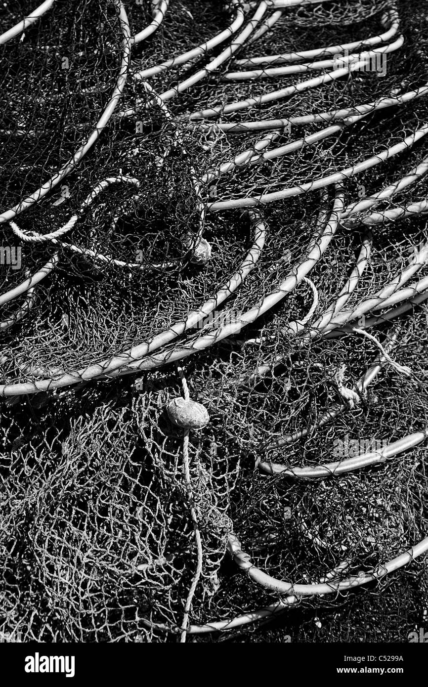 traditional greek fishing nets Stock Photo Alamy