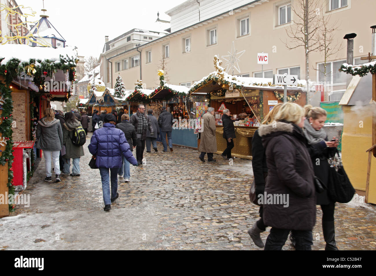 Christmas market, Basel Stock Photo