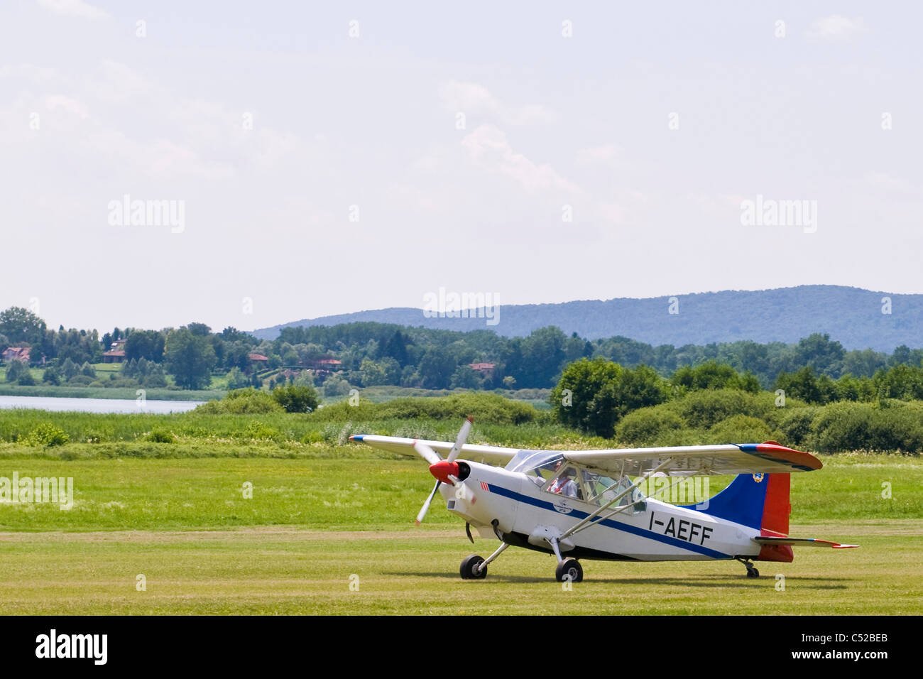 Airplane, Gliders airport Adele Orsi, varese, Lombardy, Italy Stock Photo