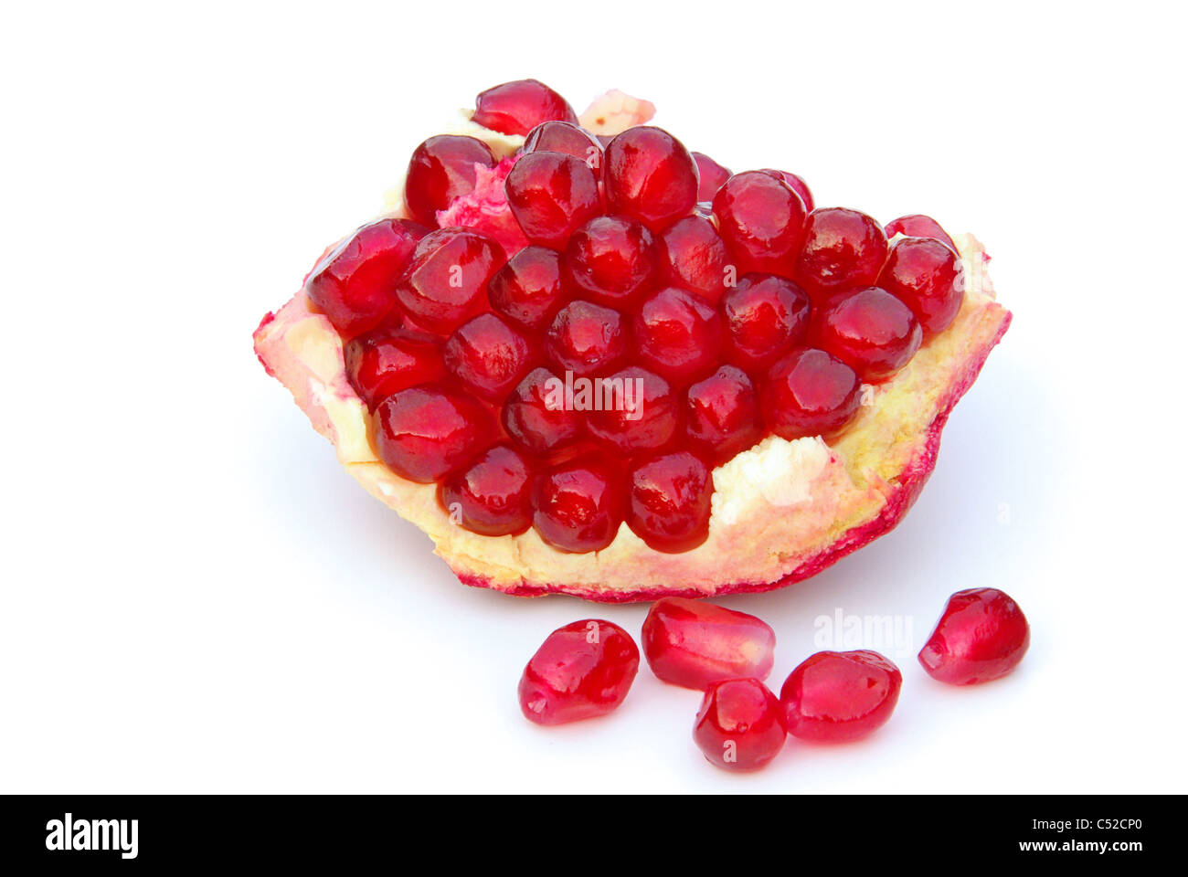 Granatapfel freigestellt - pomegranate isolated 04 Stock Photo