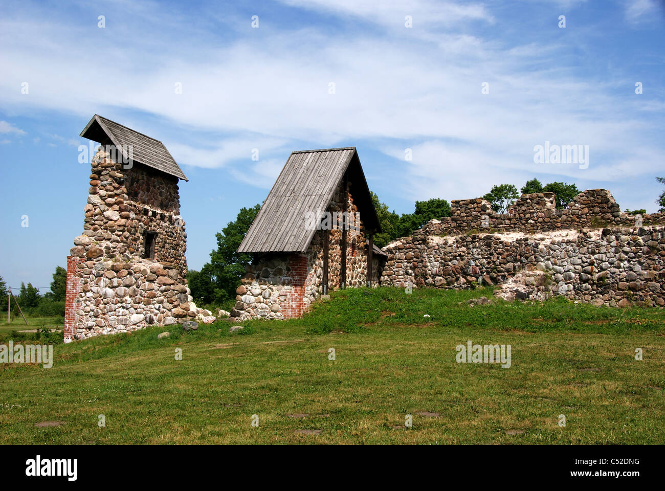 Estonia. Karksi-Nuia. Ruins of a castle . 13 century Stock Photo