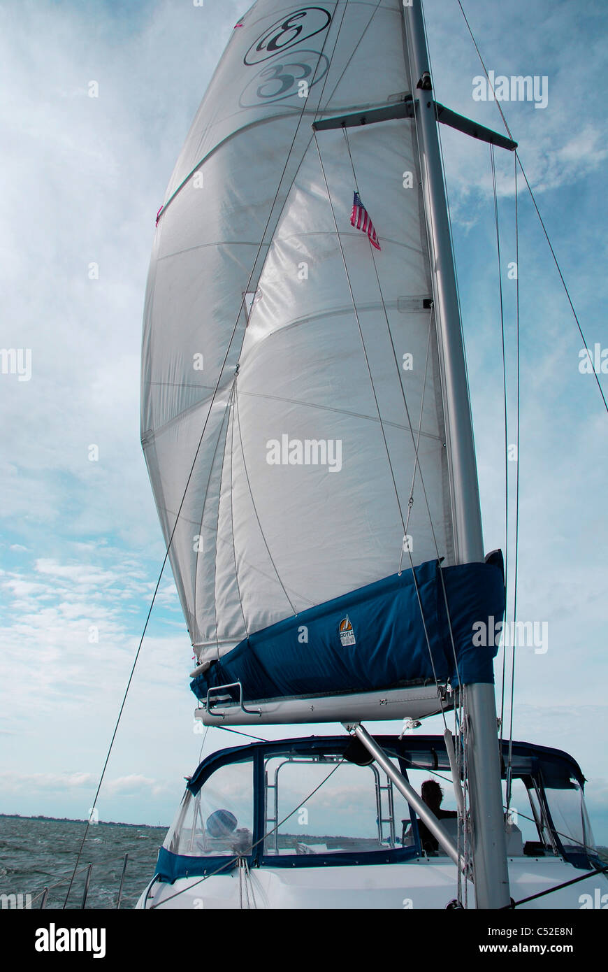 Sails billowing in the wind Stock Photo Alamy