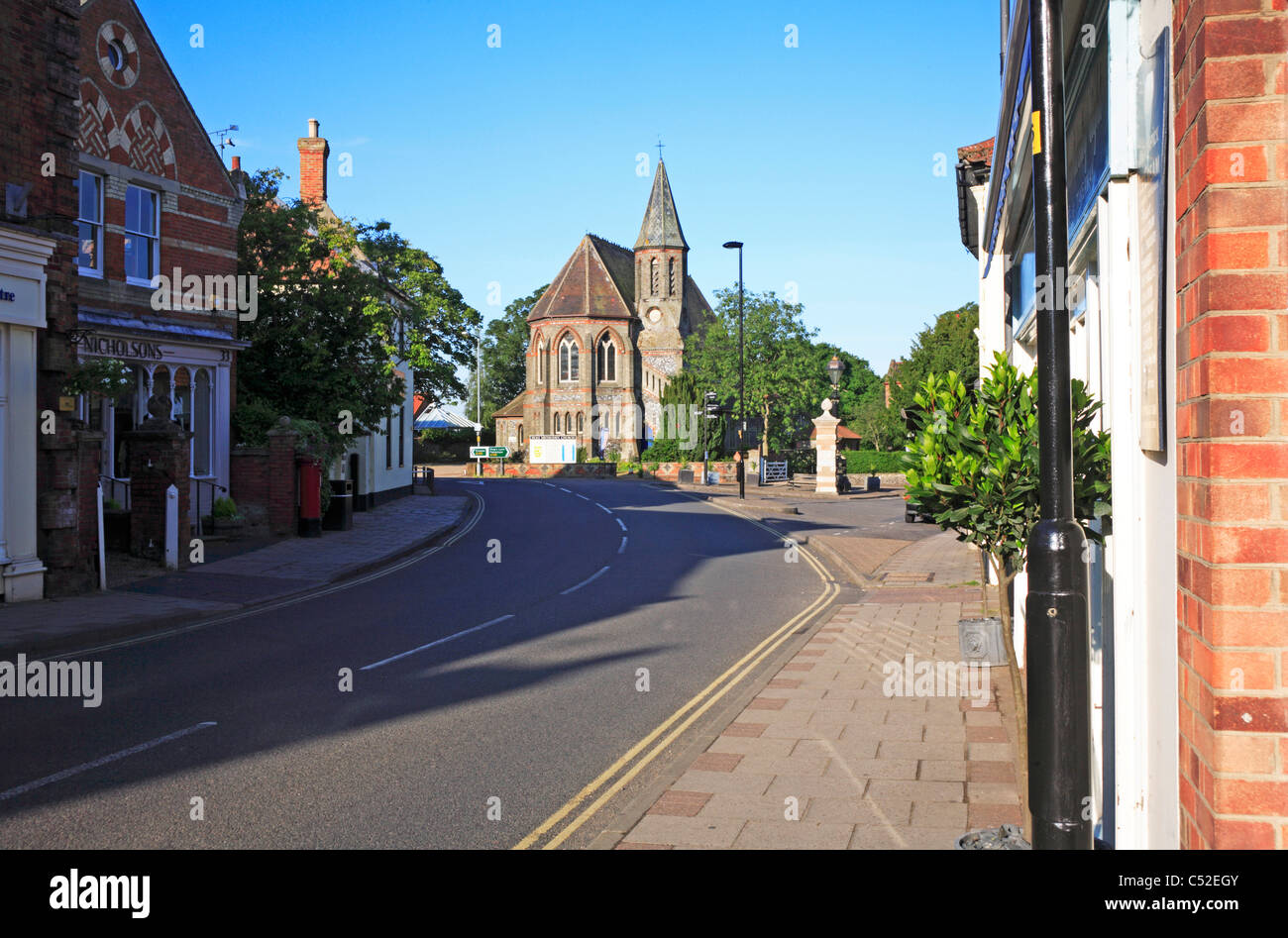 The Methodist Church at the west end of Holt market place, Norfolk, England, United Kingdom. Stock Photo