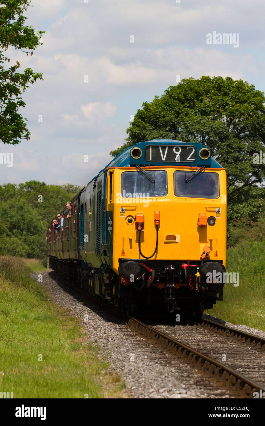 50135 British Rail (BR) Class 50 Old railway trains Diesel engines at the ELR East Lancashire Railway Heritage Trust Gala Weekend July, 2011 Stock Photo