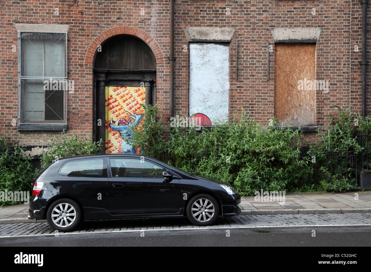 Derelict building in Liverpool Stock Photo