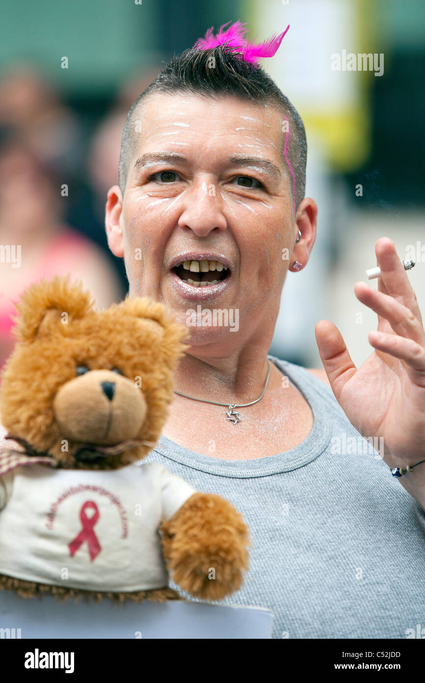 Colourful characters attending London's Gay Pride 41 years. Anniversary Parade - London 2nd.July 2011 Stock Photo