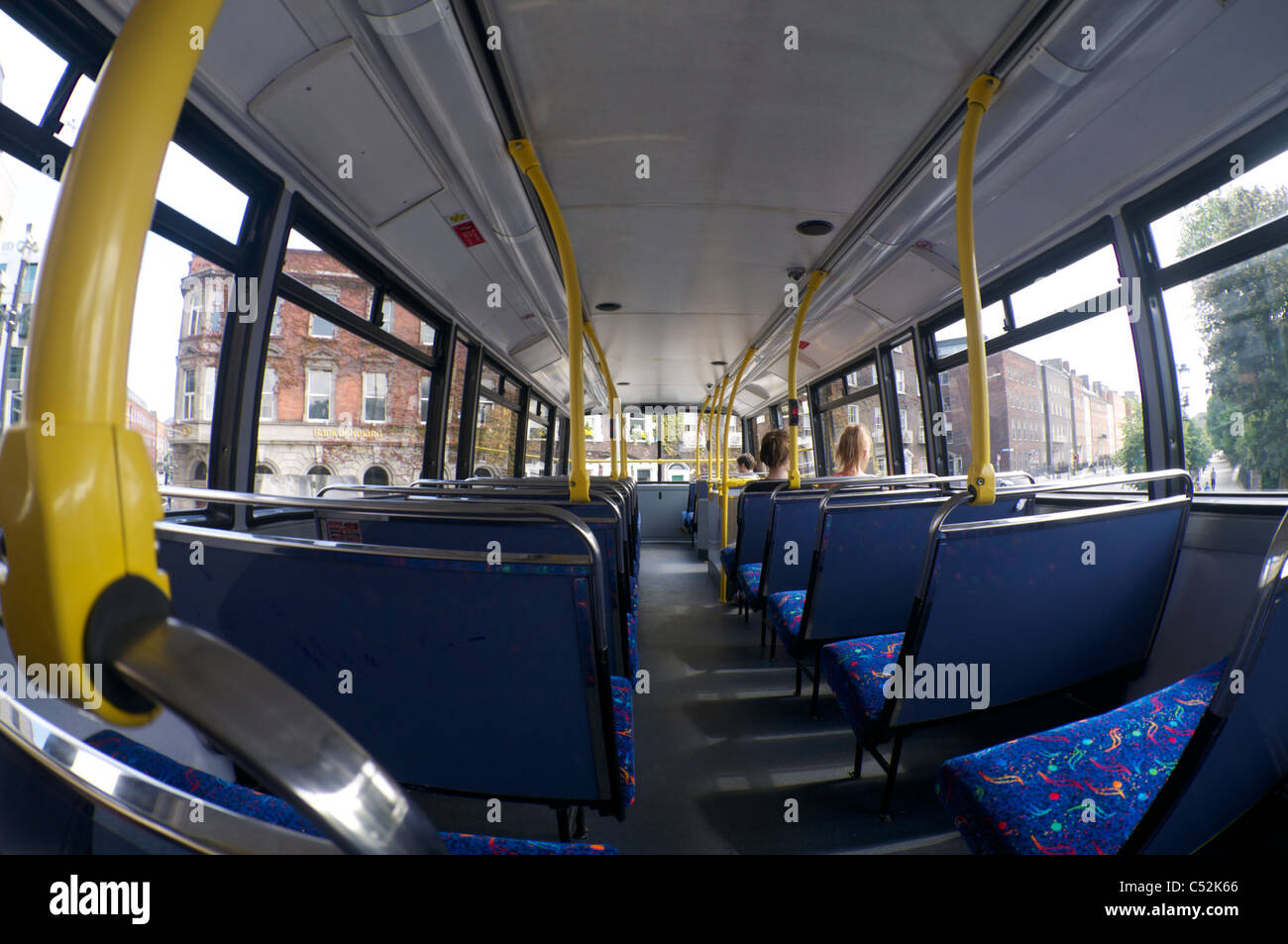 Inside Dublin bus Stock Photo - Alamy