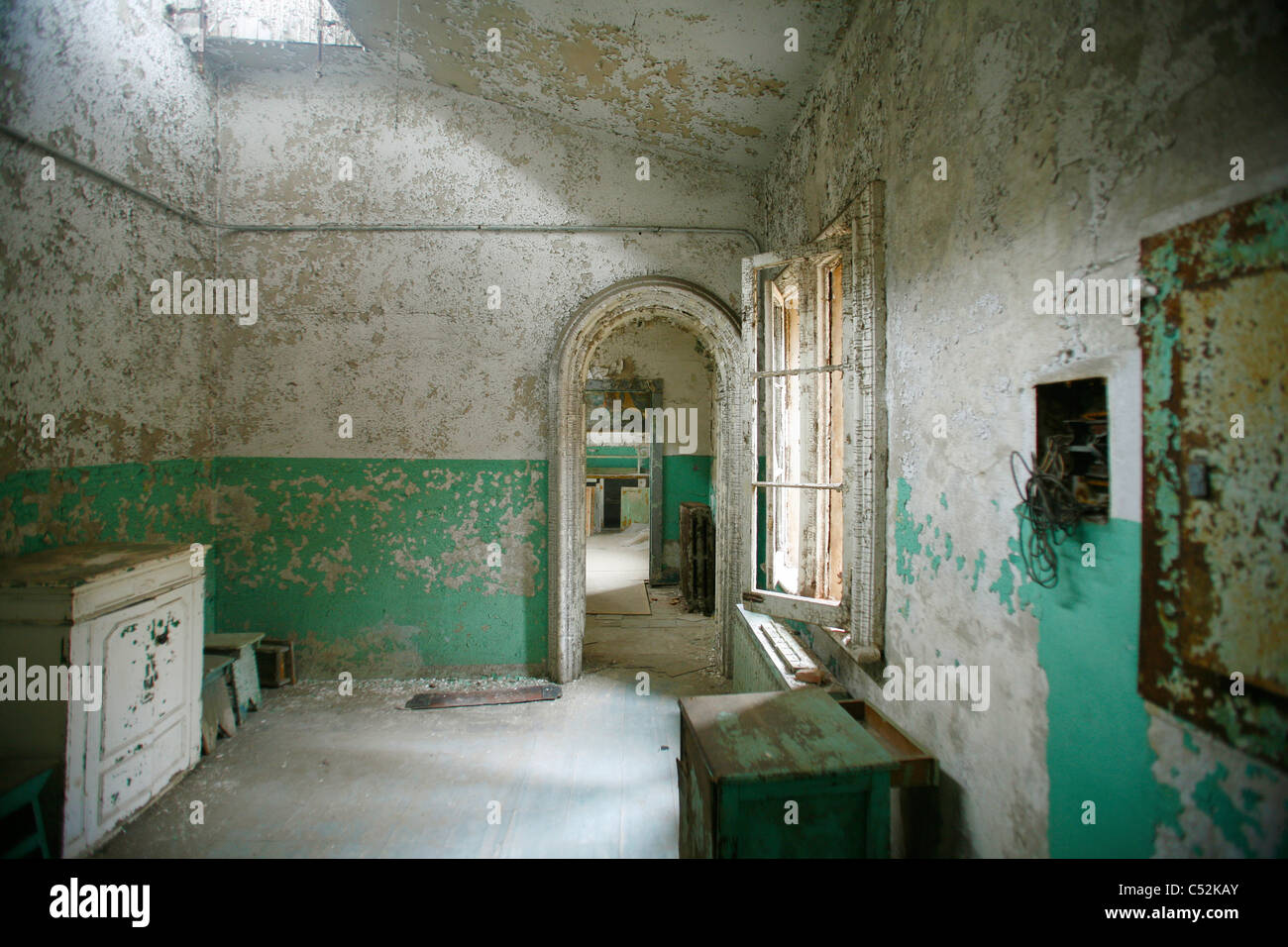 interior of Eastern State Penitentiary in Philadelphia PA Stock Photo