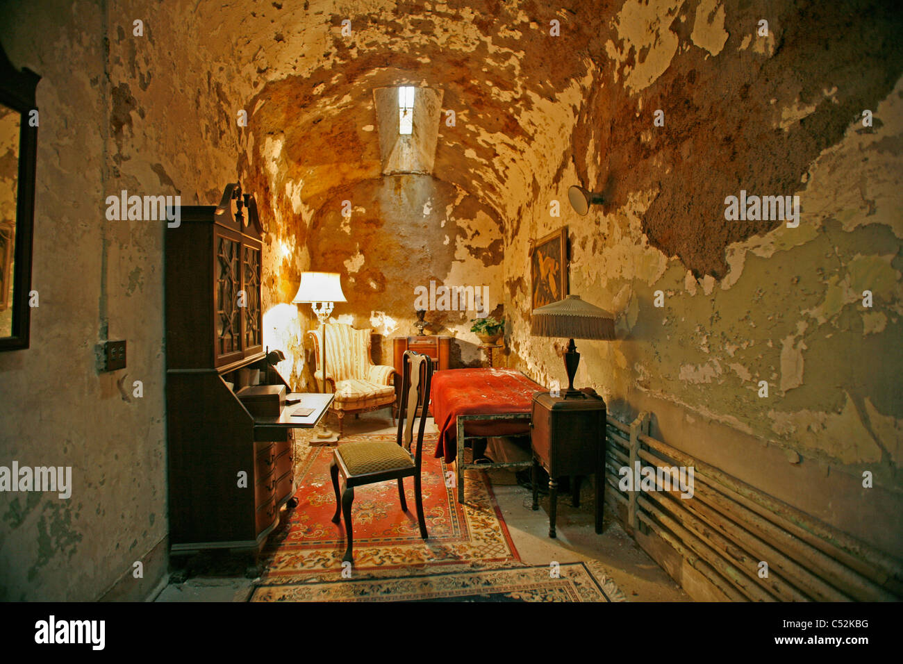 interior of Eastern State Penitentiary in Philadelphia PA Stock Photo