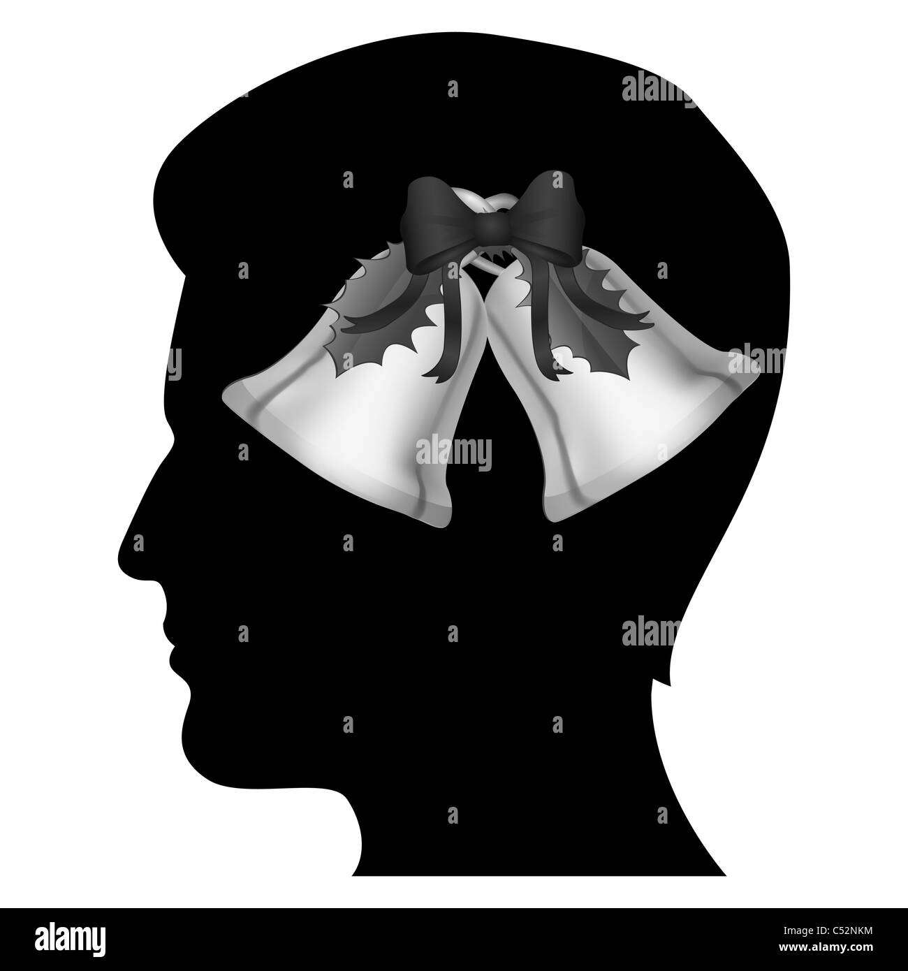 Human brain anatomy structure cerebral Black and White Stock Photos