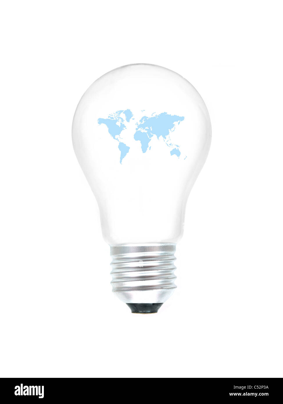 A light bulb isolated against a white background Stock Photo - Alamy