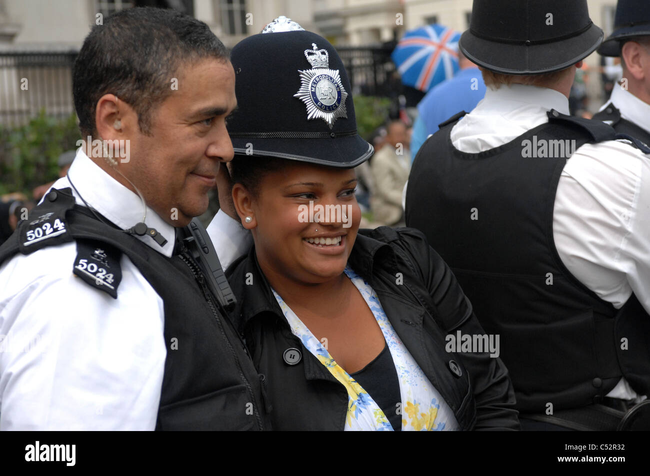 Kate Riley English Police Police on duty, Kate and William Wedding, London,. GB Stock Photo - Alamy