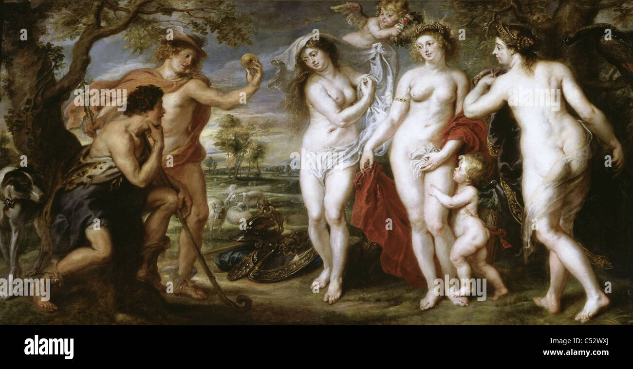 Peter Paul Rubens The Judgement of Paris Prado Museum - Madrid Stock Photo
