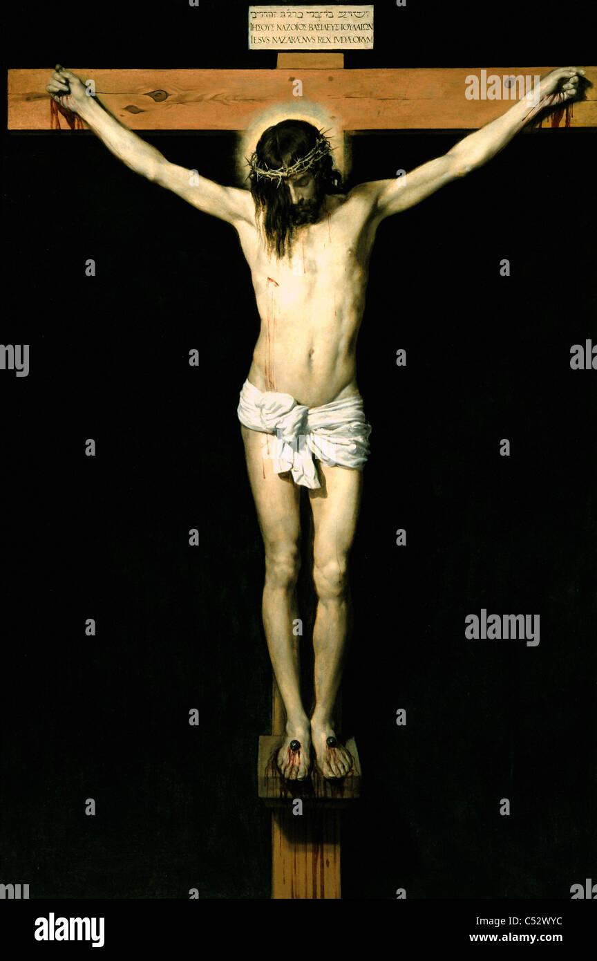 Diego Velazquez Christ Crucified 1632 Prado Museum - Madrid Stock Photo