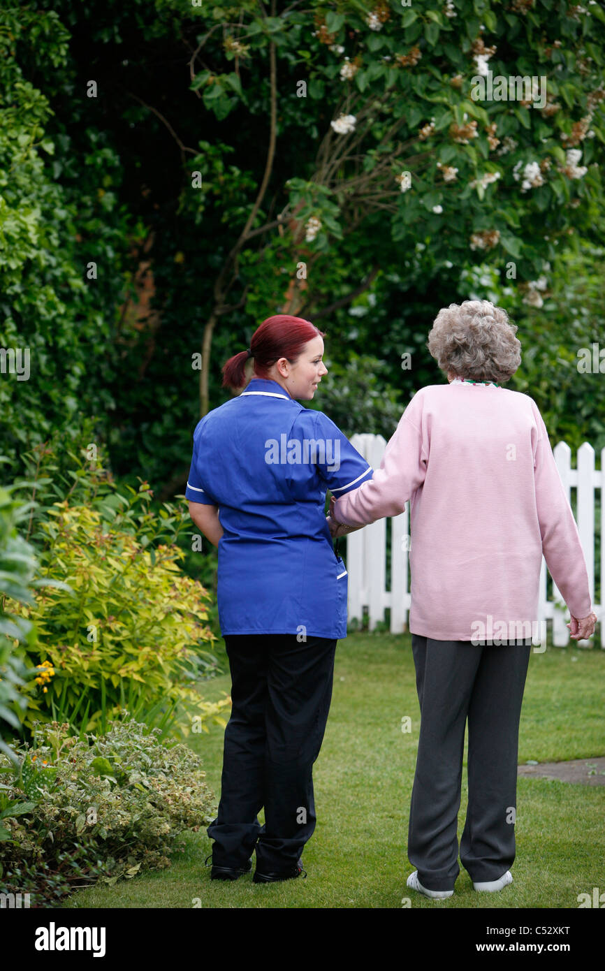 Resident. St Cecilia's Care Home, Scarborough. UK Stock Photo Alamy