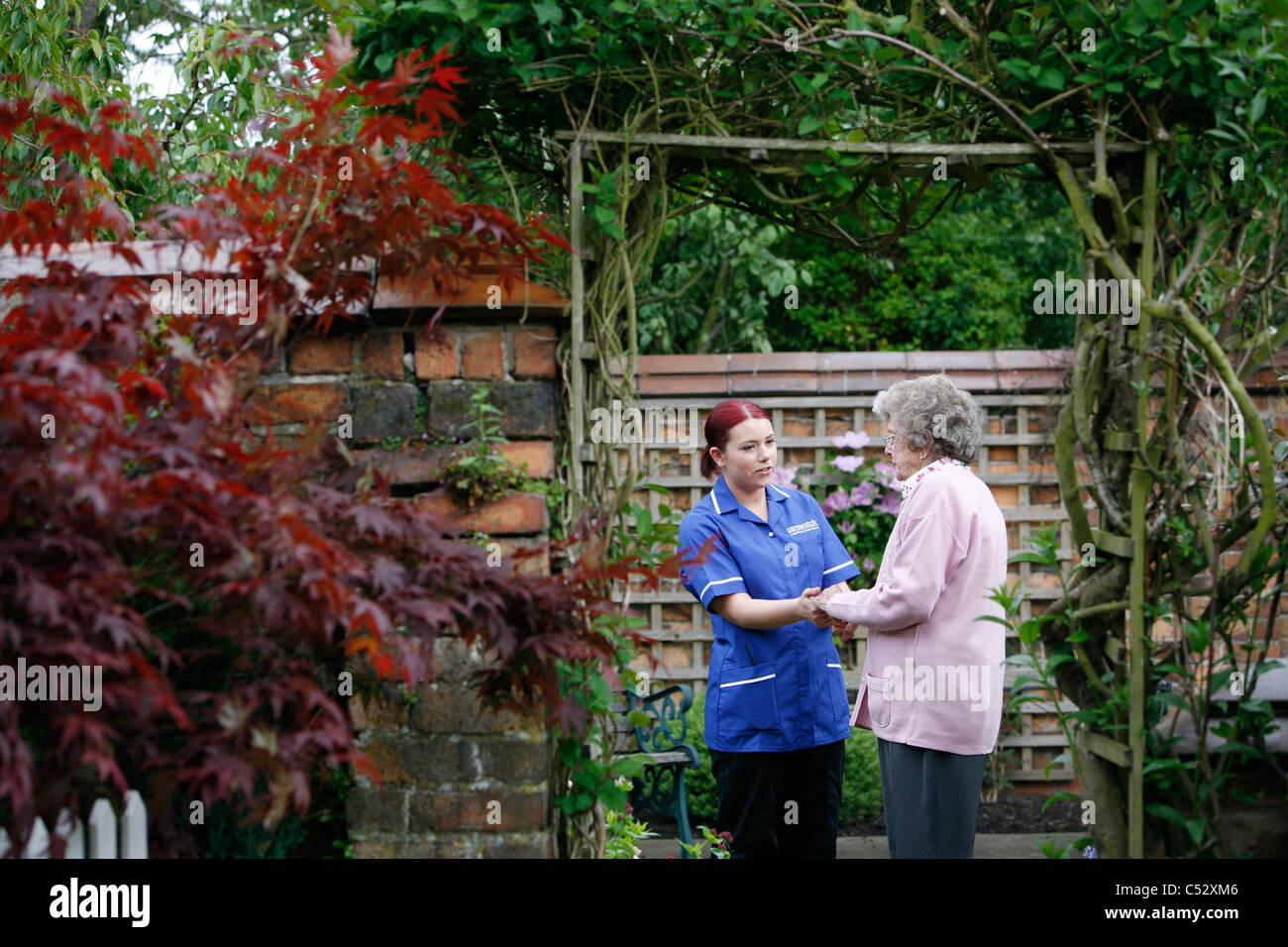 Resident. St Cecilia's Care Home, Scarborough. UK Stock Photo Alamy