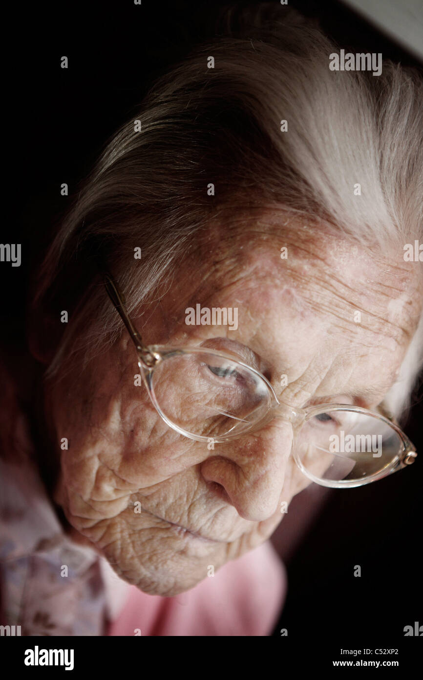 Resident. St Cecilia's Care Home, Scarborough. UK Stock Photo Alamy
