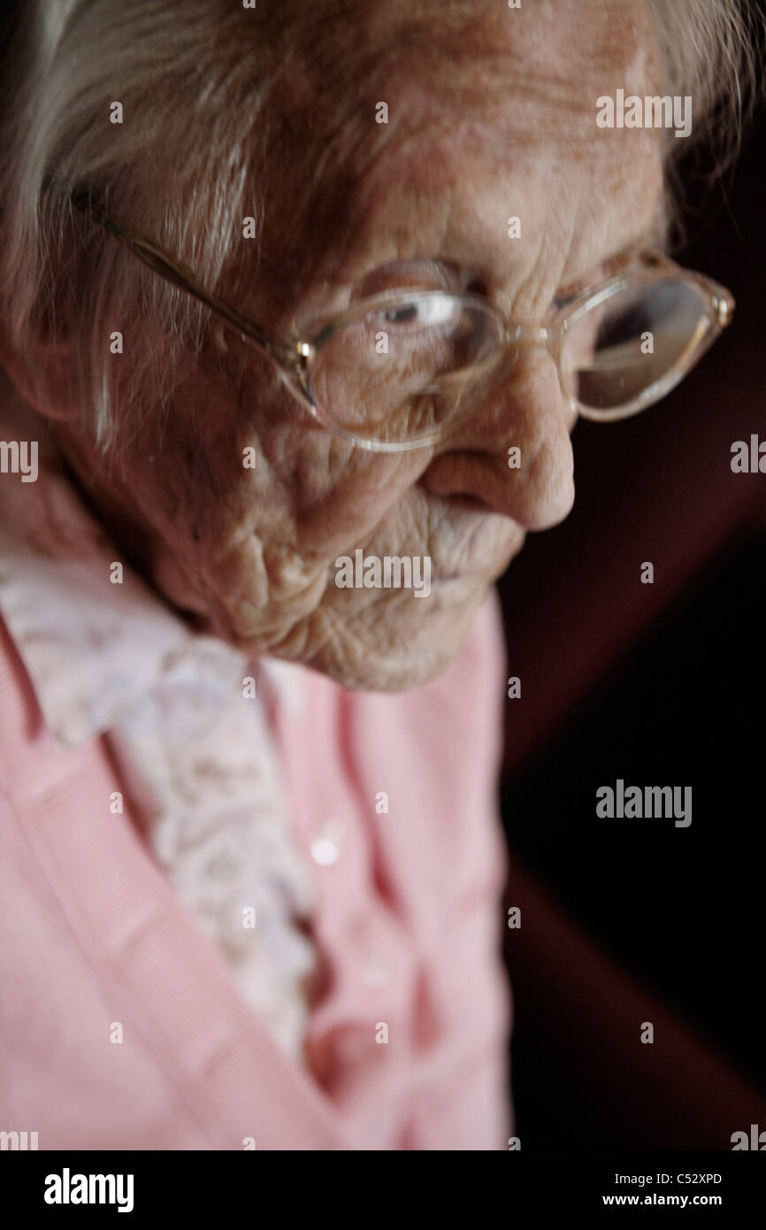 Resident. St Cecilia's Care Home, Scarborough. UK Stock Photo Alamy