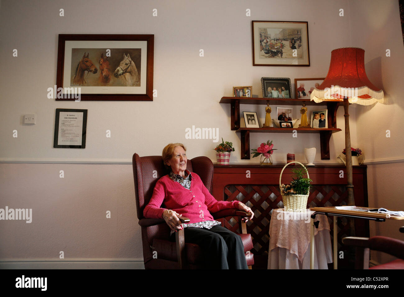 Resident. St Cecilia's Care Home, Scarborough. UK Stock Photo Alamy