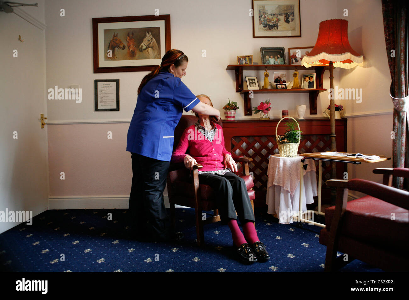 Resident. St Cecilia's Care Home, Scarborough. UK Stock Photo