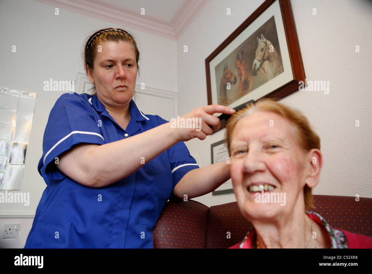 Resident. St Cecilia's Care Home, Scarborough. UK Stock Photo Alamy