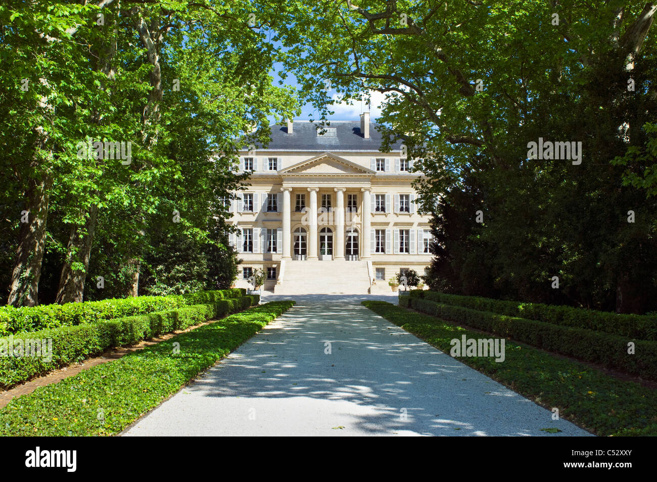 Chateau Margaux on a bright sunny day Stock Photo