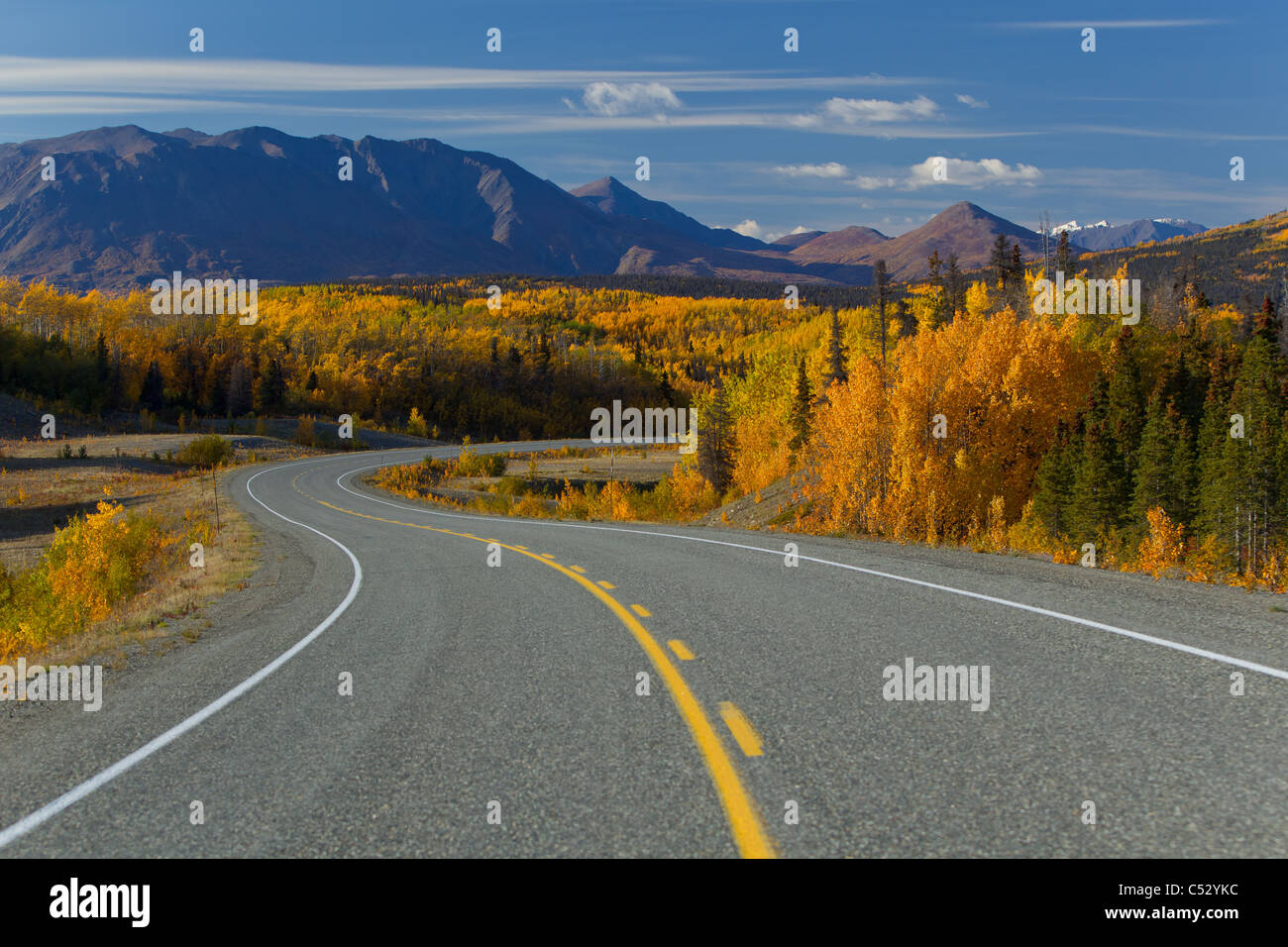 Scenic view of the Alaska Highway between Haines, Alaska and Haines