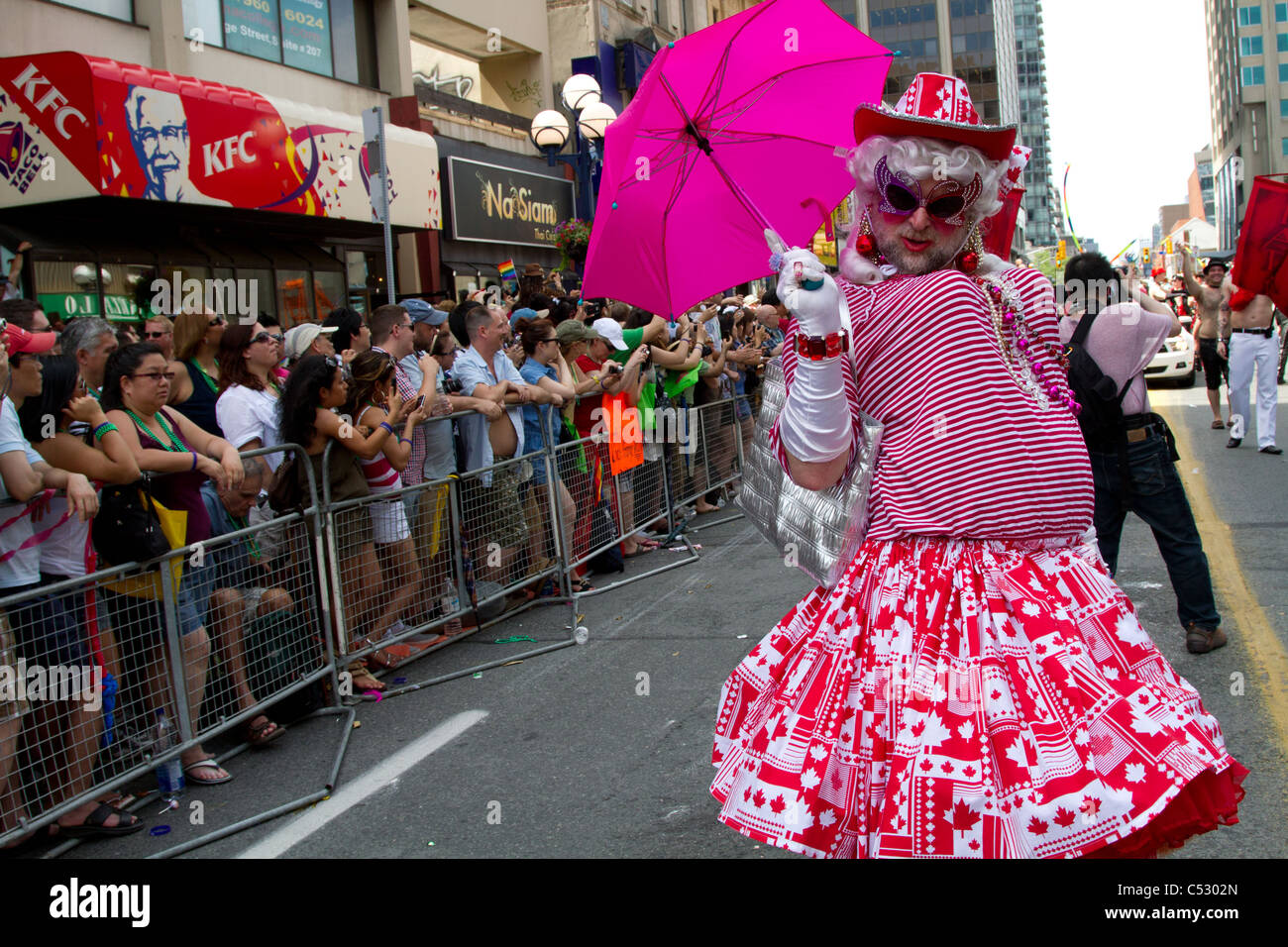 'cross dresser' 'drag queen' pride parade Stock Photo
