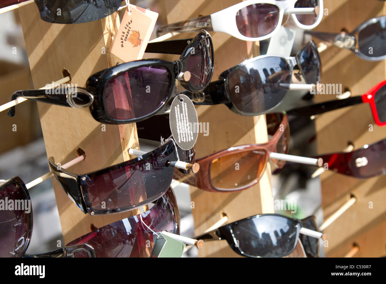 'sun glasses' closeup Stock Photo