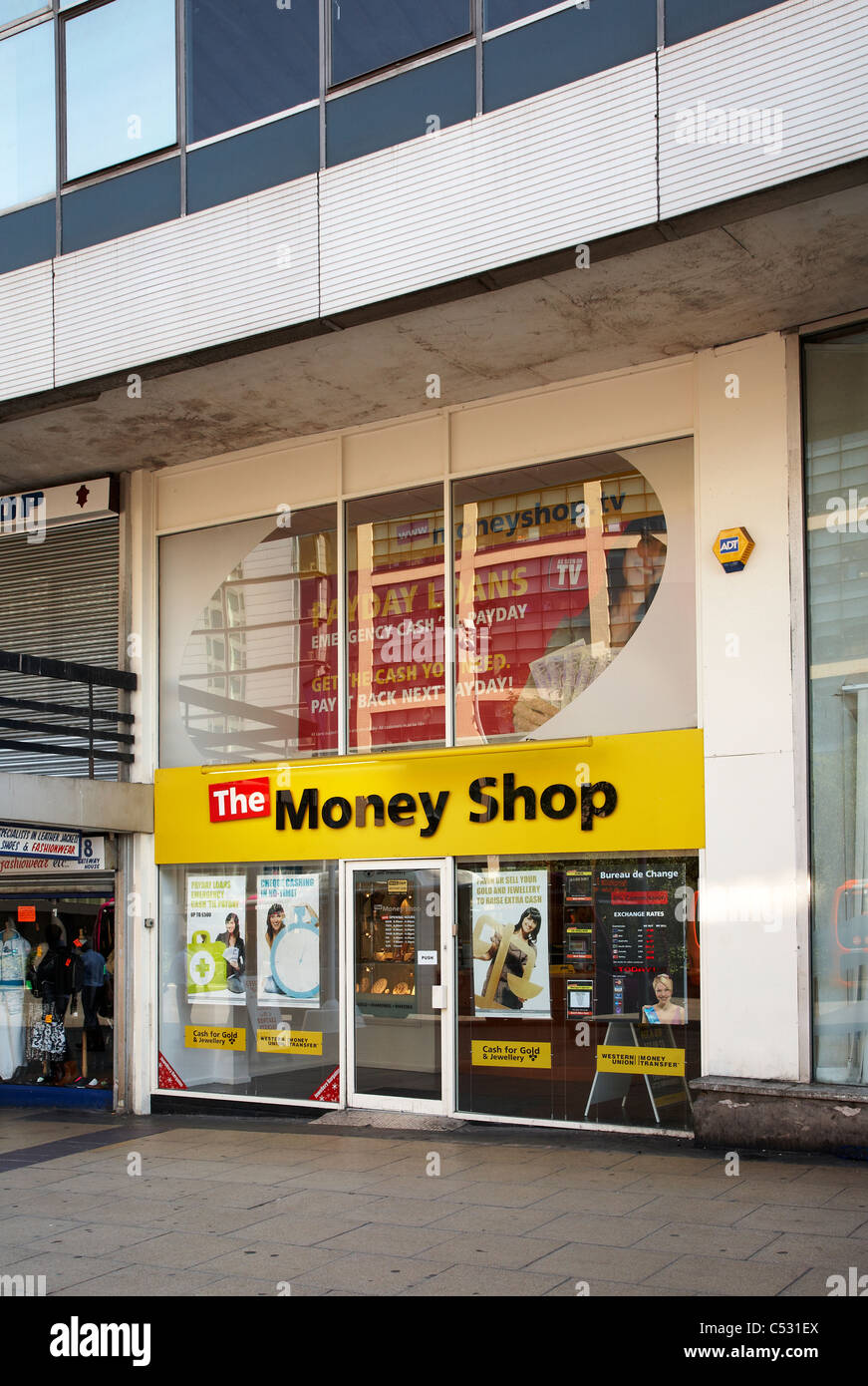 The Money Shop in Manchester UK Stock Photo - Alamy