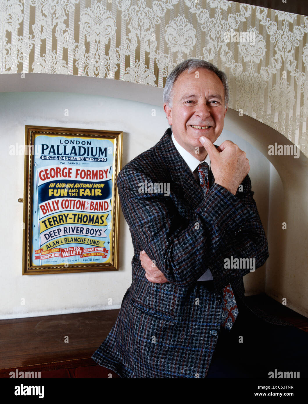 Stage and film actor Alex McCowen at the London Palladium Stock Photo