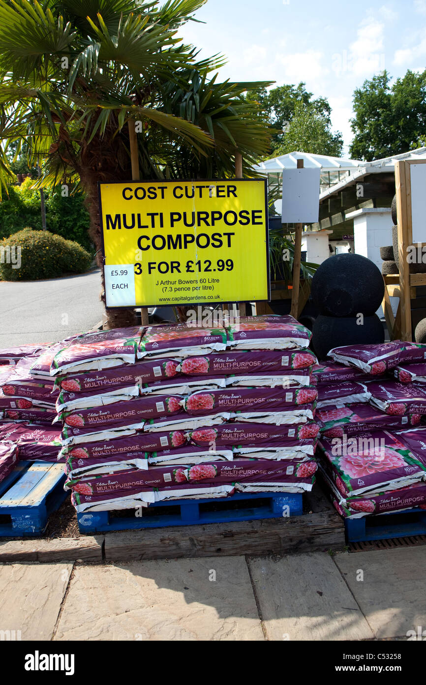 Compost for sale at Garden Centre Stock Photo Alamy