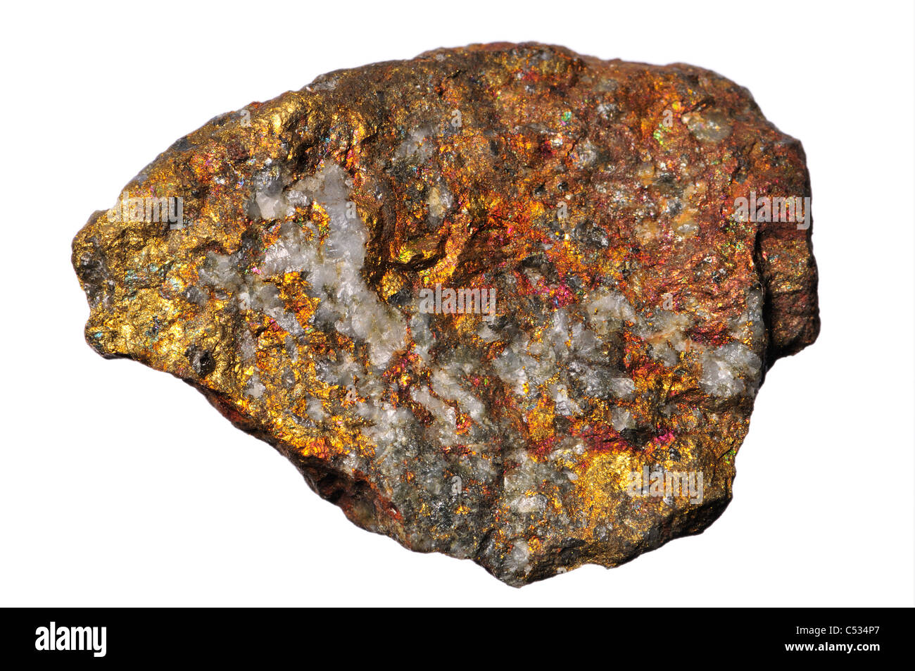 Chalcopyrite / Peacock Ore (Italy) Copper sulphide important ore of